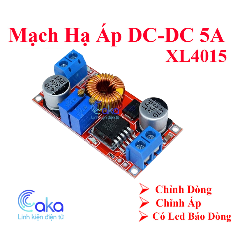 Mạch hạ áp dc xl4015 xl4015e 5a có chỉnh dòng và áp