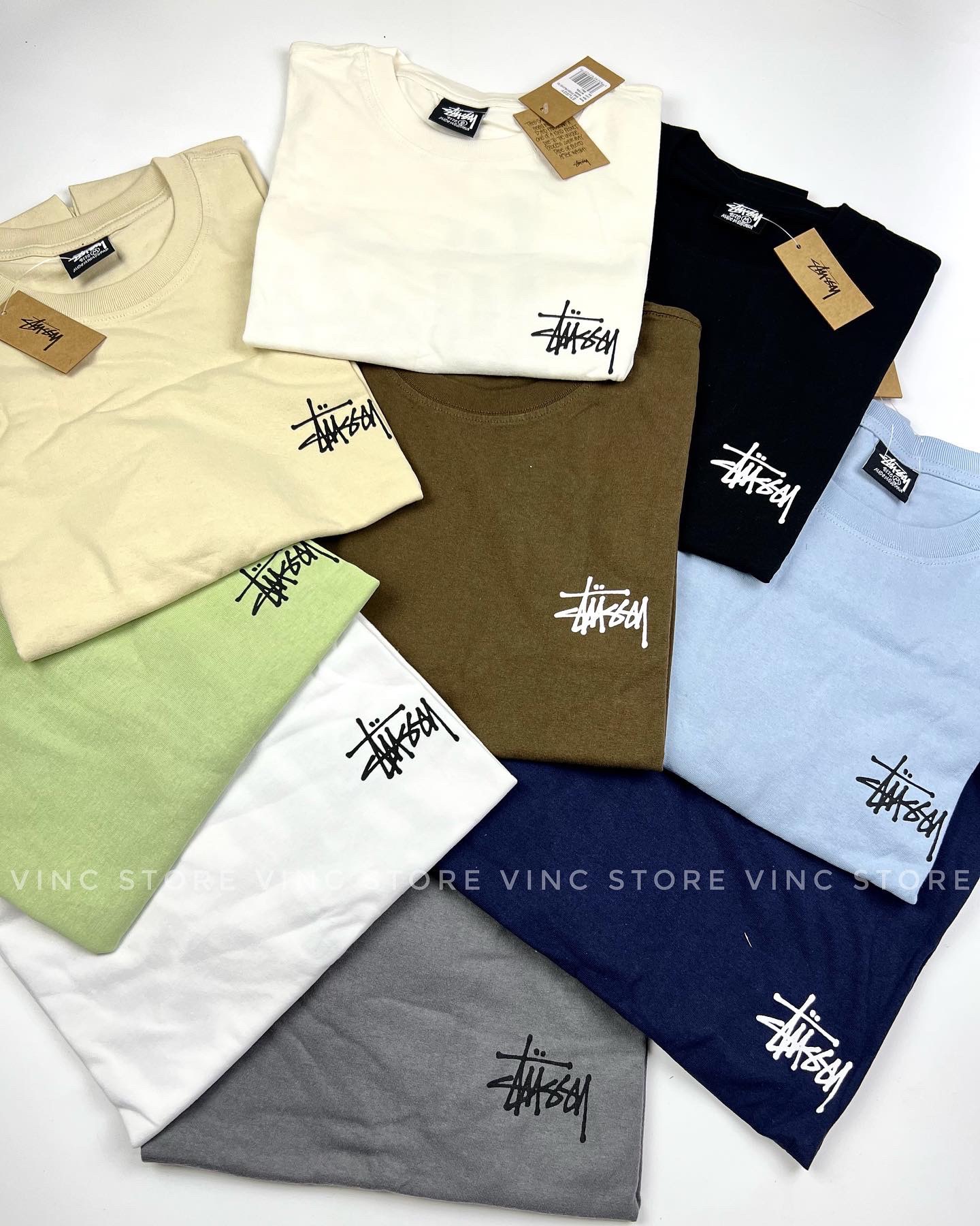 Áo thun Stussy Basic phối màu mới - CÓ SẴN