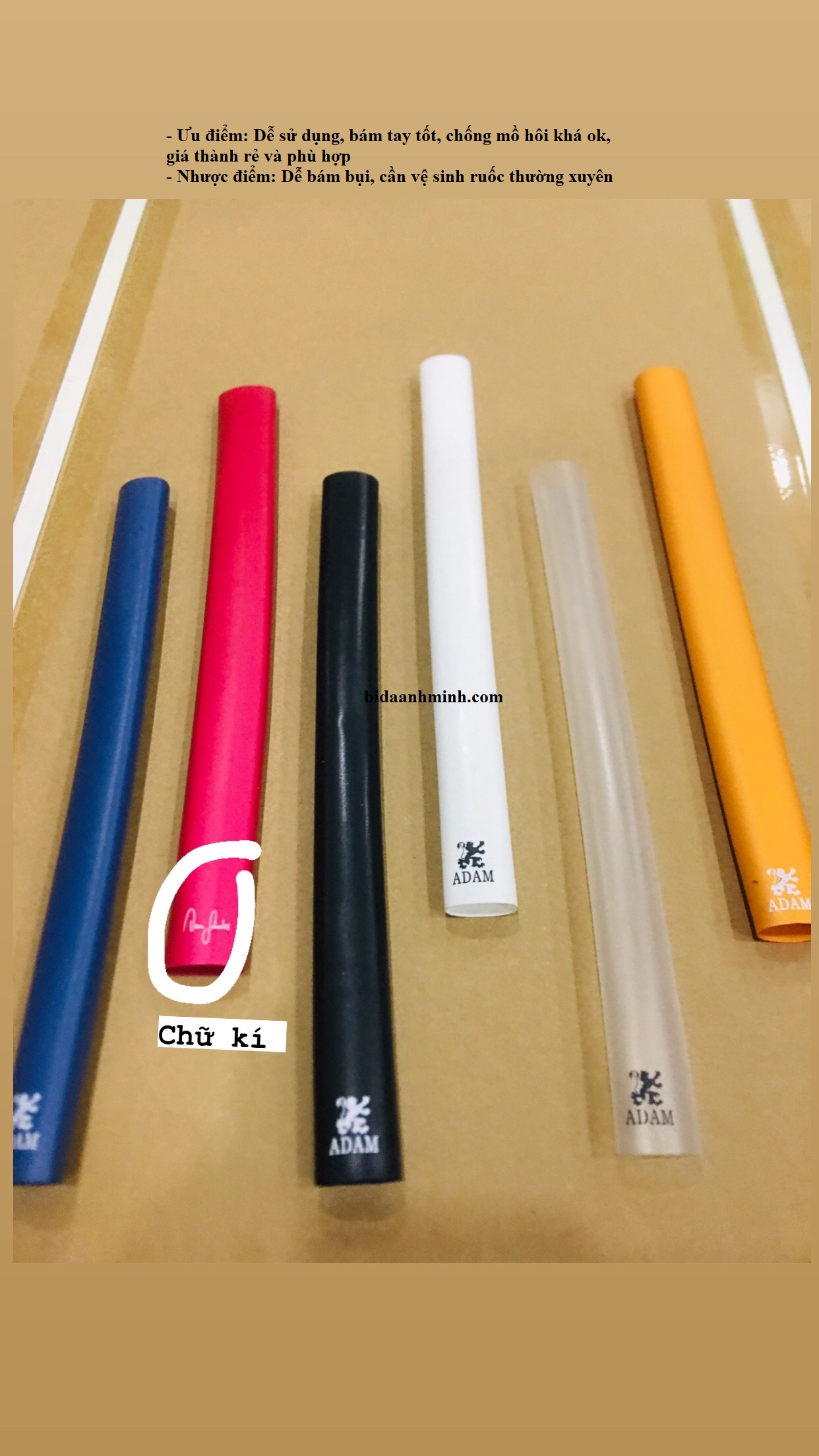 [HCM]Ruốc cơ bida Adam - Ray - Ares 85k/c