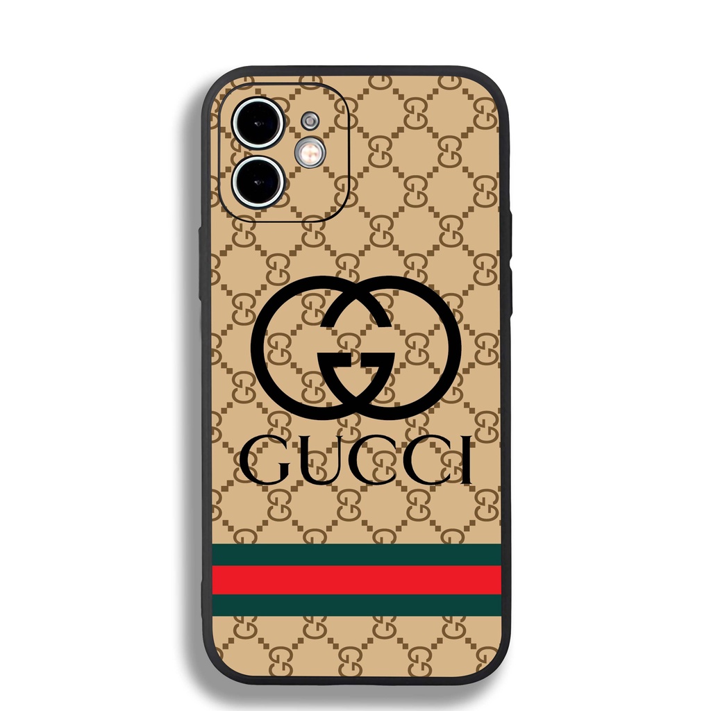 Ốp lưng iPhone Gucci cạnh viền vuông silicon mềm dẻo cho iphone  6/6s/7/8/X/XR/XS/11/12/13 Pro Plus Max - MixASale