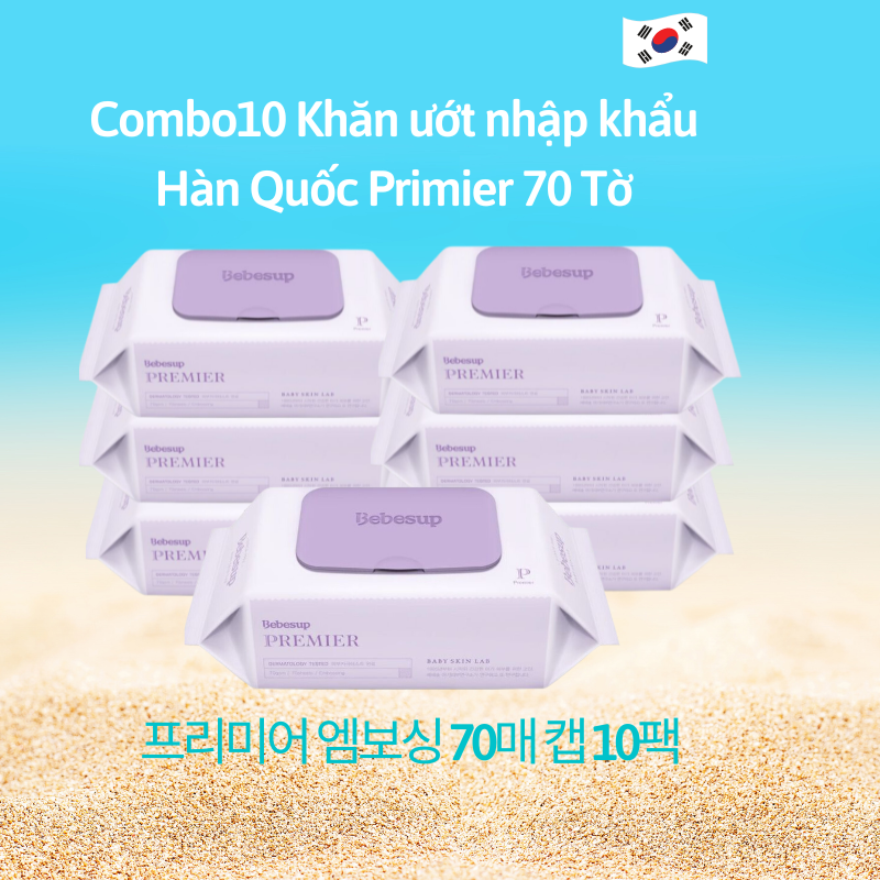 Bebesup Primier Korean 10-pack wet wipes combo for sensitive skin
