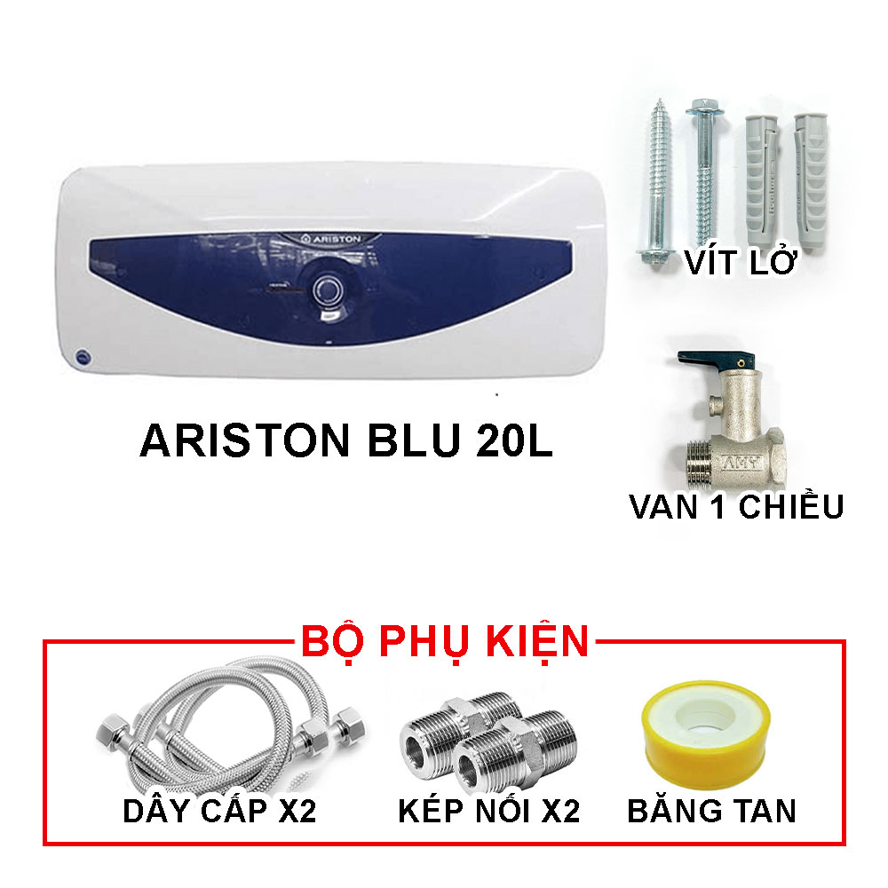 ARISTON BLU 20 SLIM - Bình nóng lạnh gián tiếp