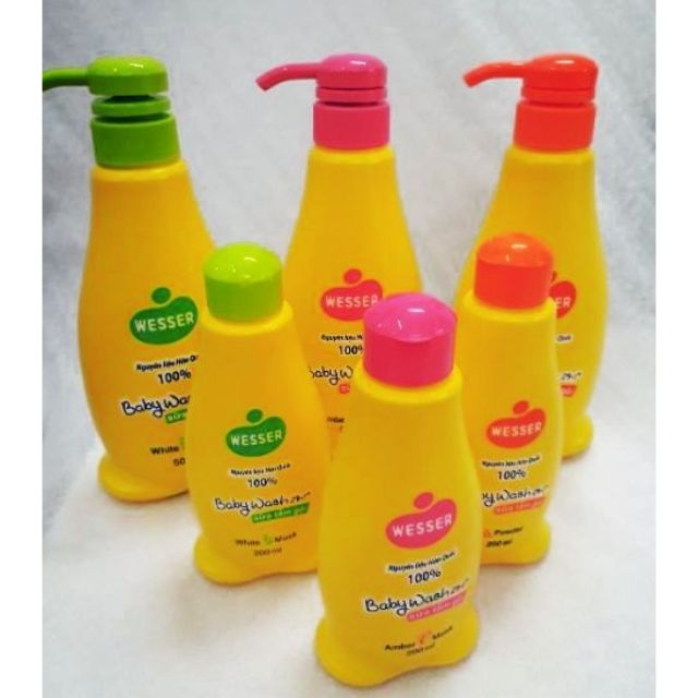 Sữa tắm gội em bé Wesser 2 in 1 ( 100ml-200ml-500ml)