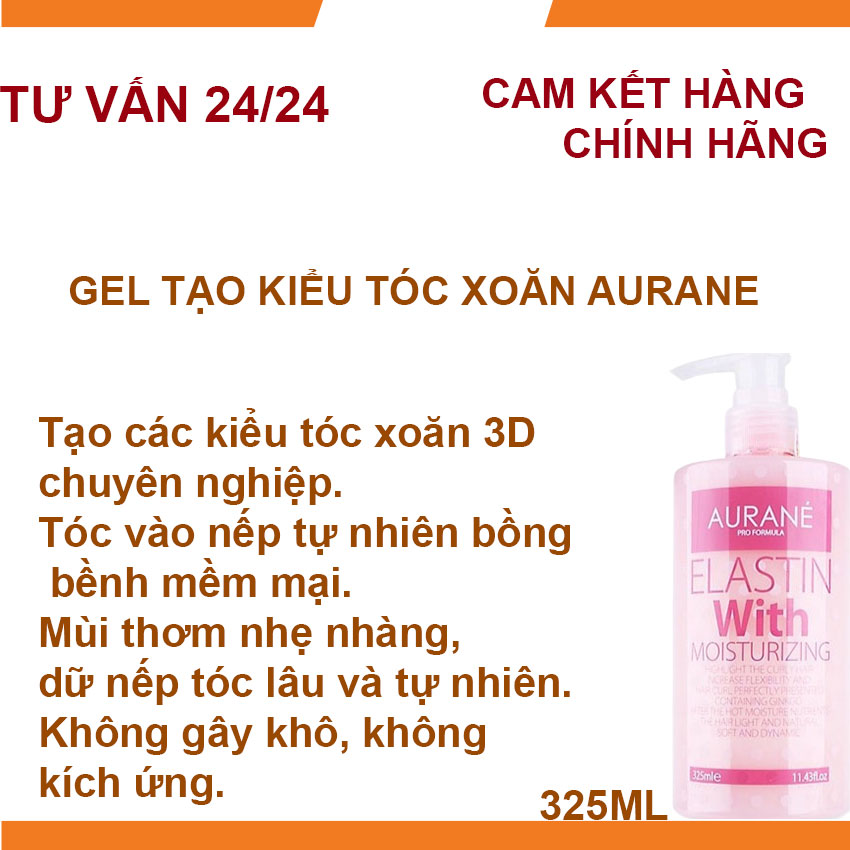 Gel dưỡng tạo kiểu tóc xoăn Aurane Elastin with Moisturizing