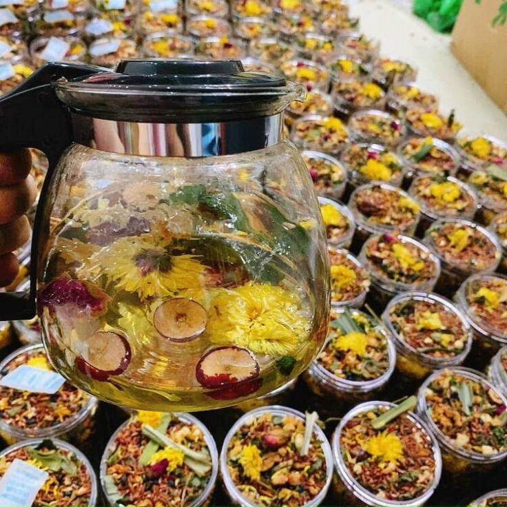 Sét 30 gói trà gạo lứt,Trà thảo mộc sapa