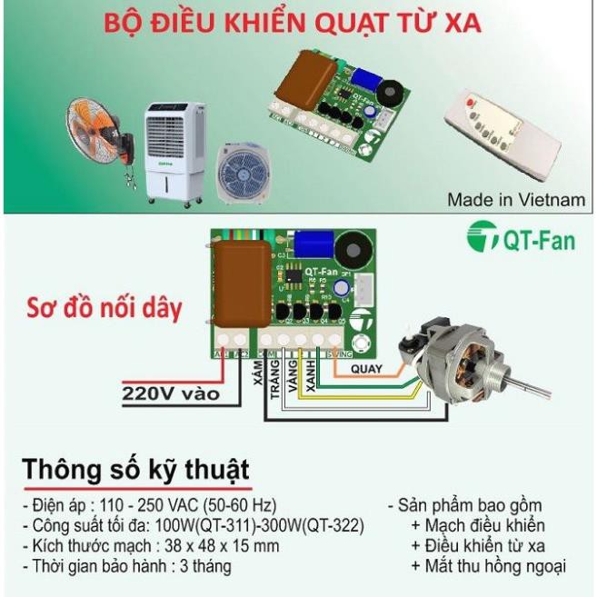Bộ Điều Khiển Quạt Từ Xa