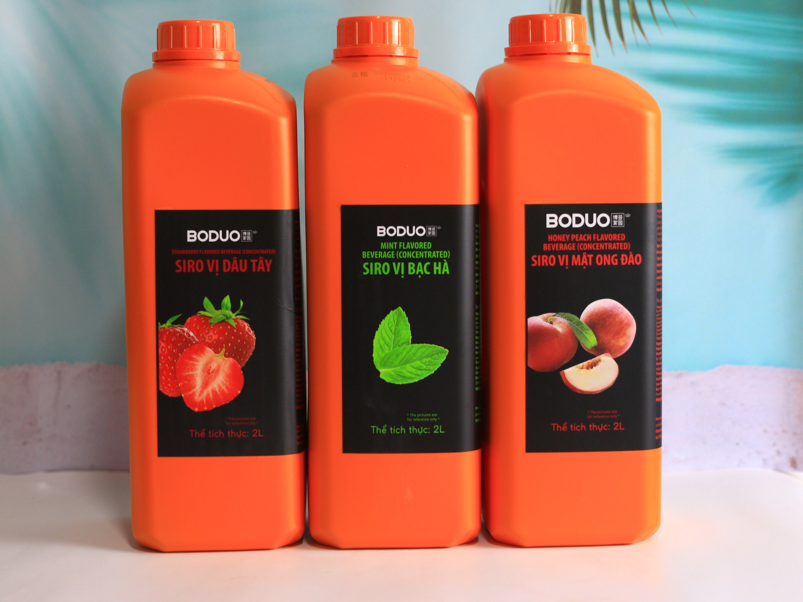 Siro Đào Boduo pha trà trái cây-trà sữa can 2L