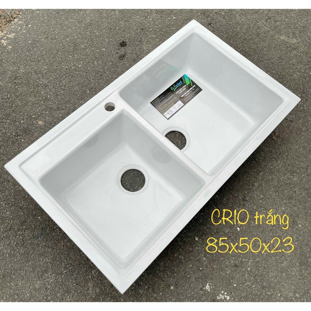 Chậu rửa chén đá nhân tạo kt 84x50x23