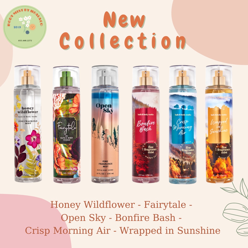 [Tổng hợp 30ML] BODY MIST Bath & Body Works - Xịt thơm cơ thể nhiều mùi