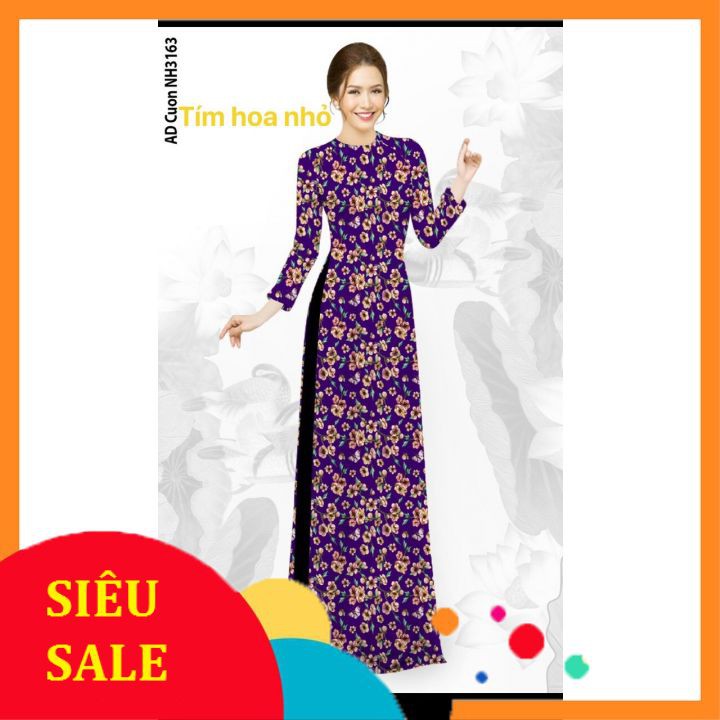 [ SIÊU PHẨM ] ÁO DÀI TRUYỀN THỐNG LỤA 3D HOA NHÍ SIÊU ĐẸP