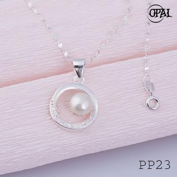 Pp23- dây chuyền bạc kèm mặt ngọc trai opal