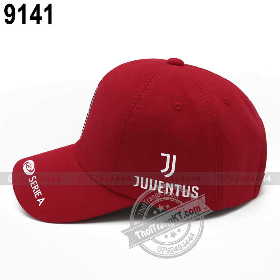 NÓN BÓNG ĐÁ JUVETUS [Đỏ + Trắng]