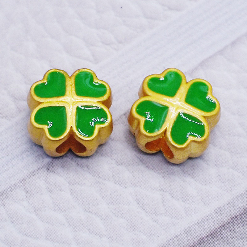 Charm cỏ 4 lá màu xanh - KL183