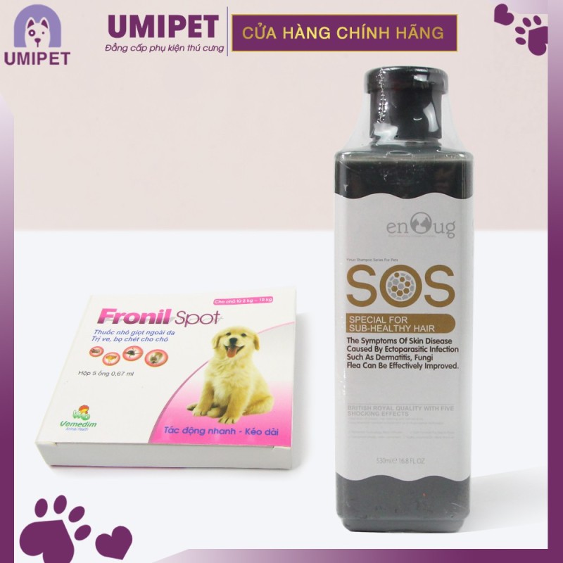 Combo trị ve rận cho Chó Mèo UMIPET