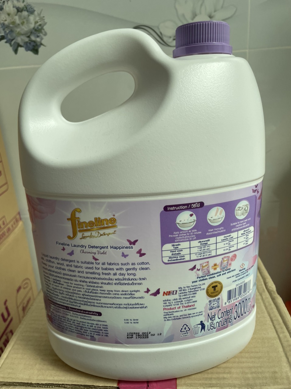 [Chính Hãng] Nước giặt Fineline Thái Lan 3000ml ( Màu Tím )