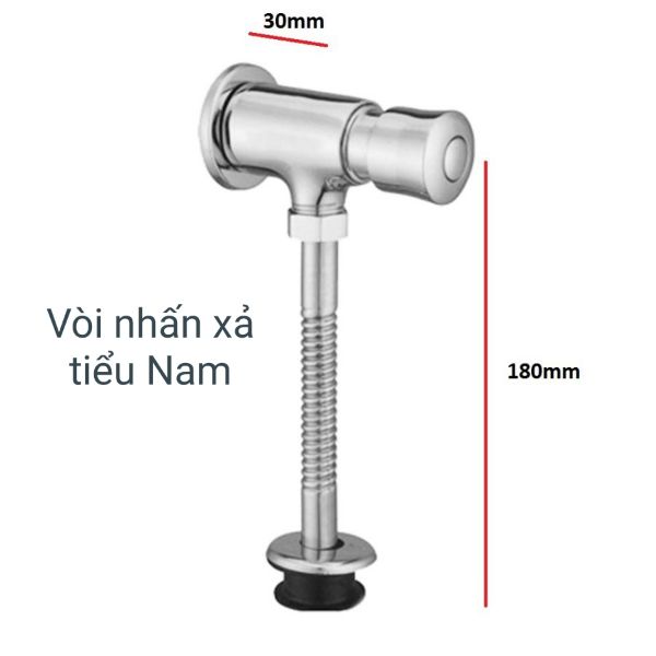 Vòi nhấn xả tiểu Nam INOX