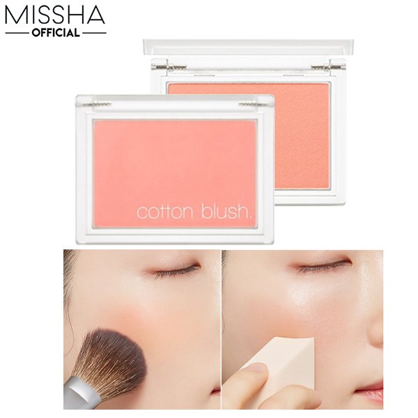 Phấn má hồng dạng nén xinh xắn missha cotton blush 4g chính hãng - 9933
