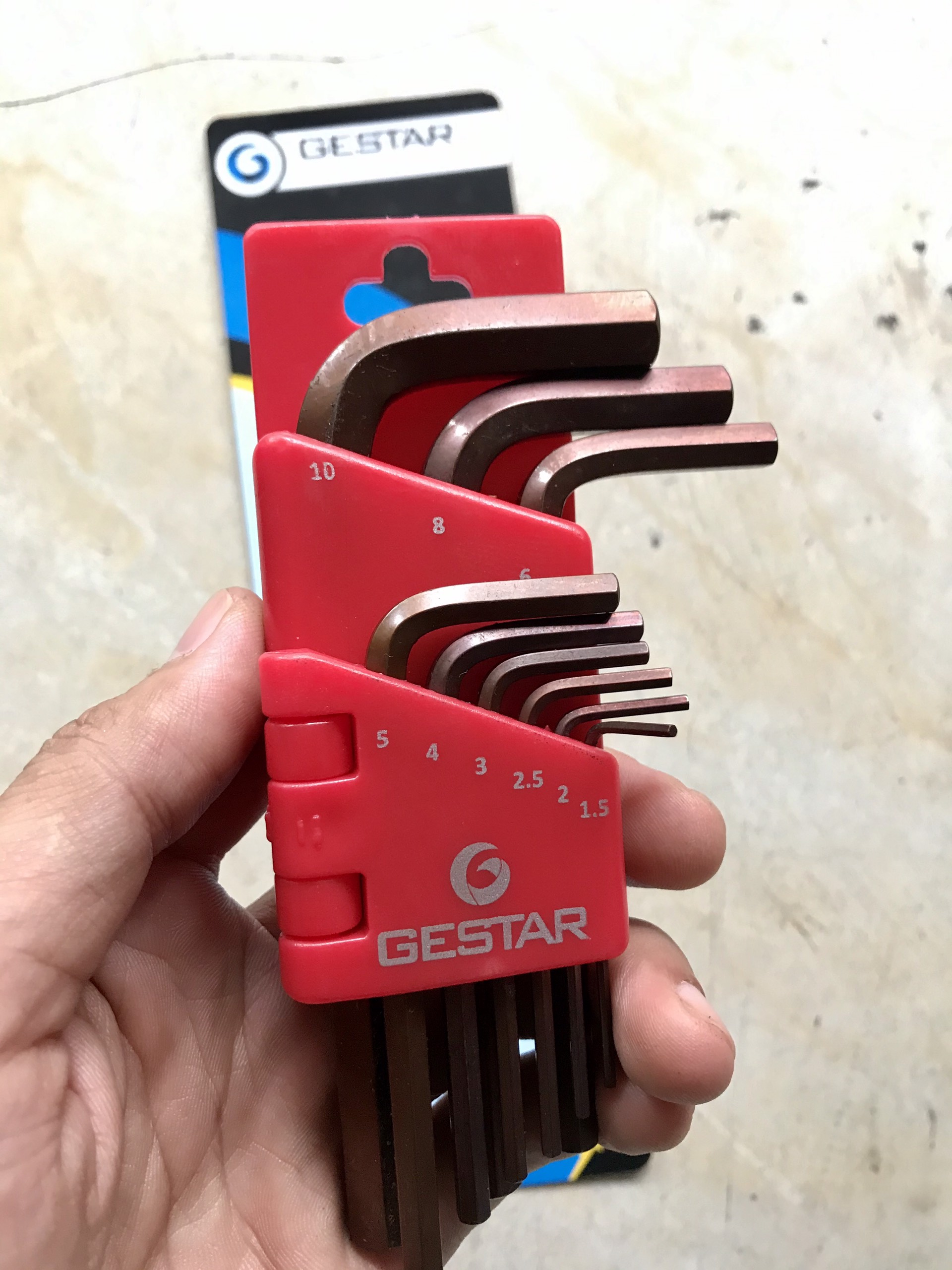 Bộ lục giác 9PCS bằng ngắn 666-091 GESTAR