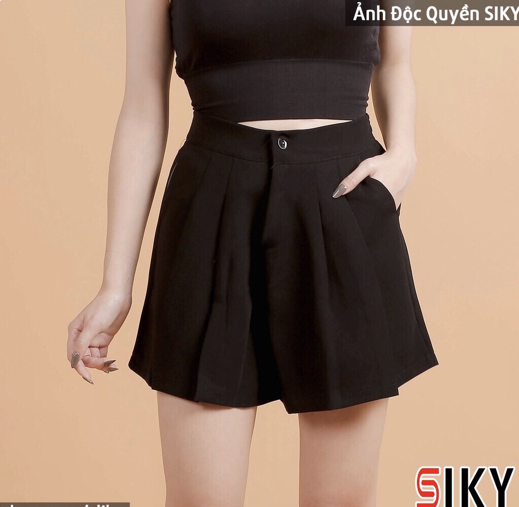 quần giả váy xếp 2 ly - SIKY - QV03