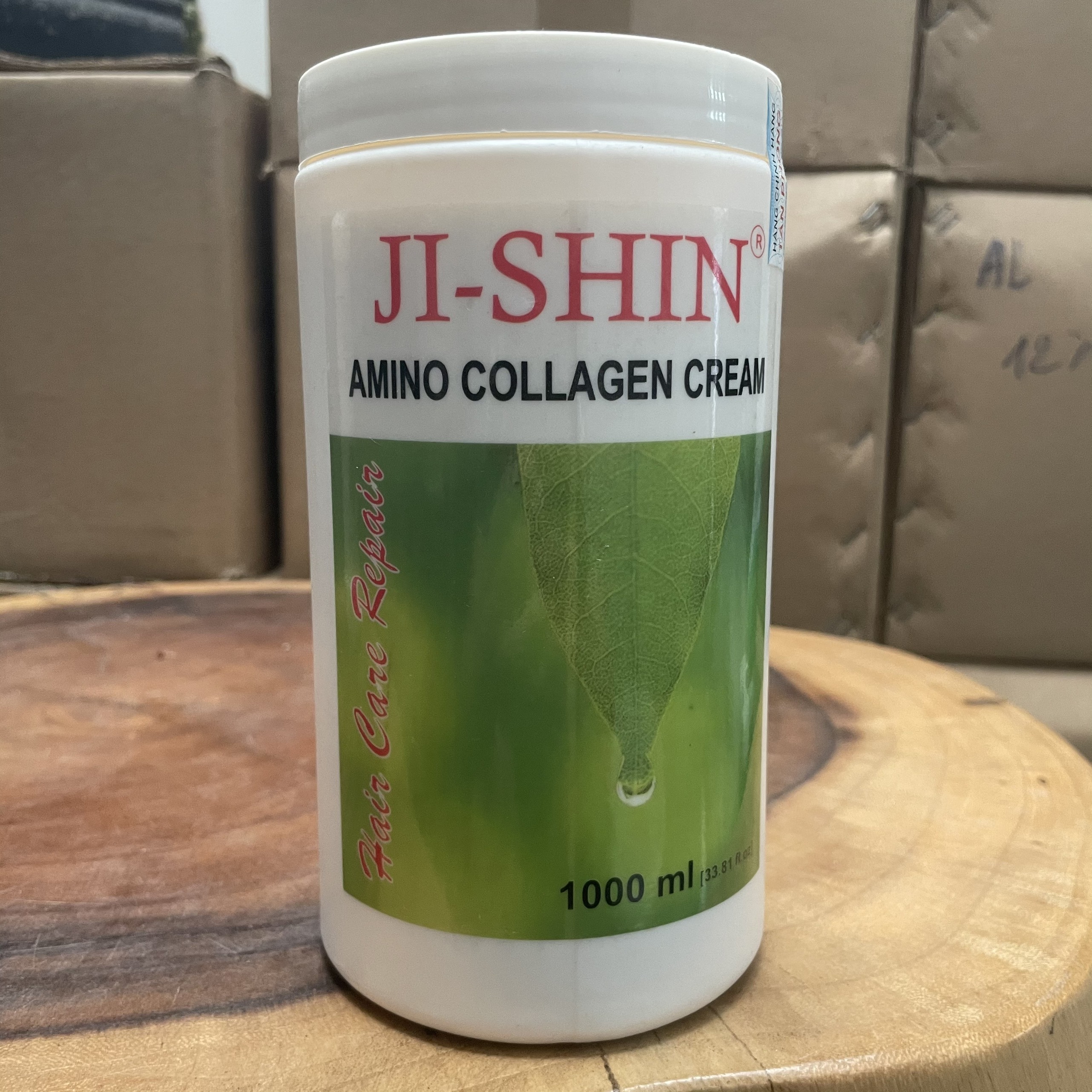Kem ủ phục hồi tóc hư tổn Ji-Shin Collagen 1000ml