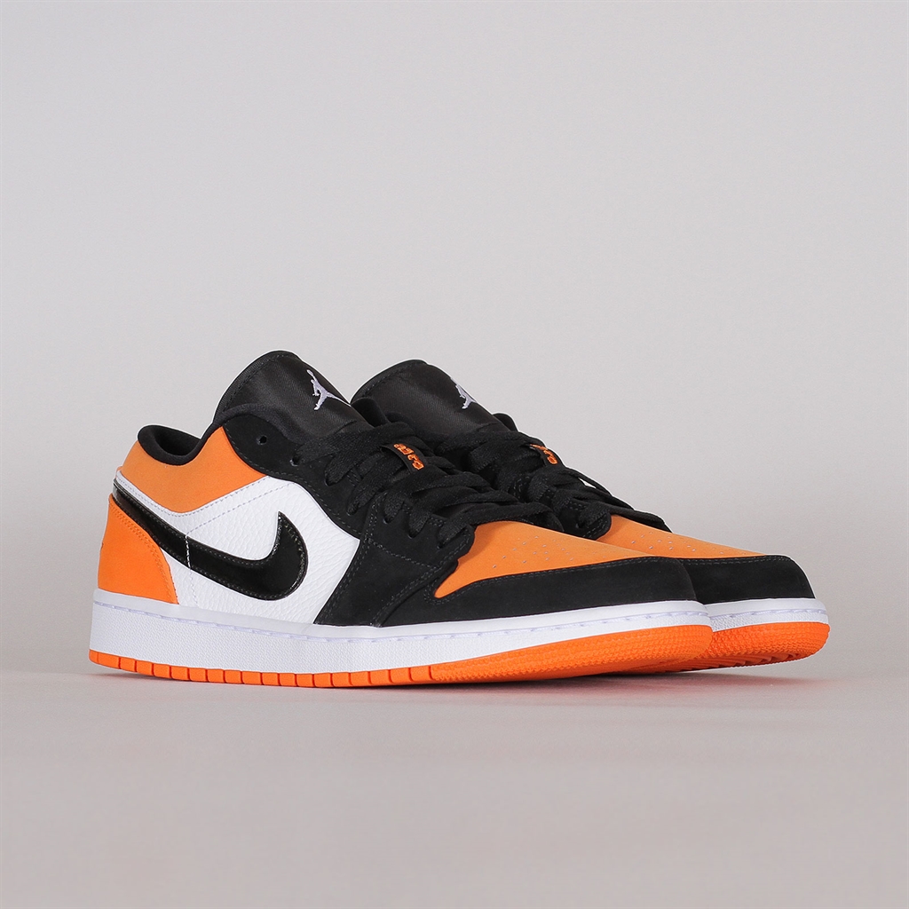 Giày Nam Nữ Sneaker J0rdan 1 Low orange Black (Giày Thể Thao JD1 thấp cổ đen cao)
