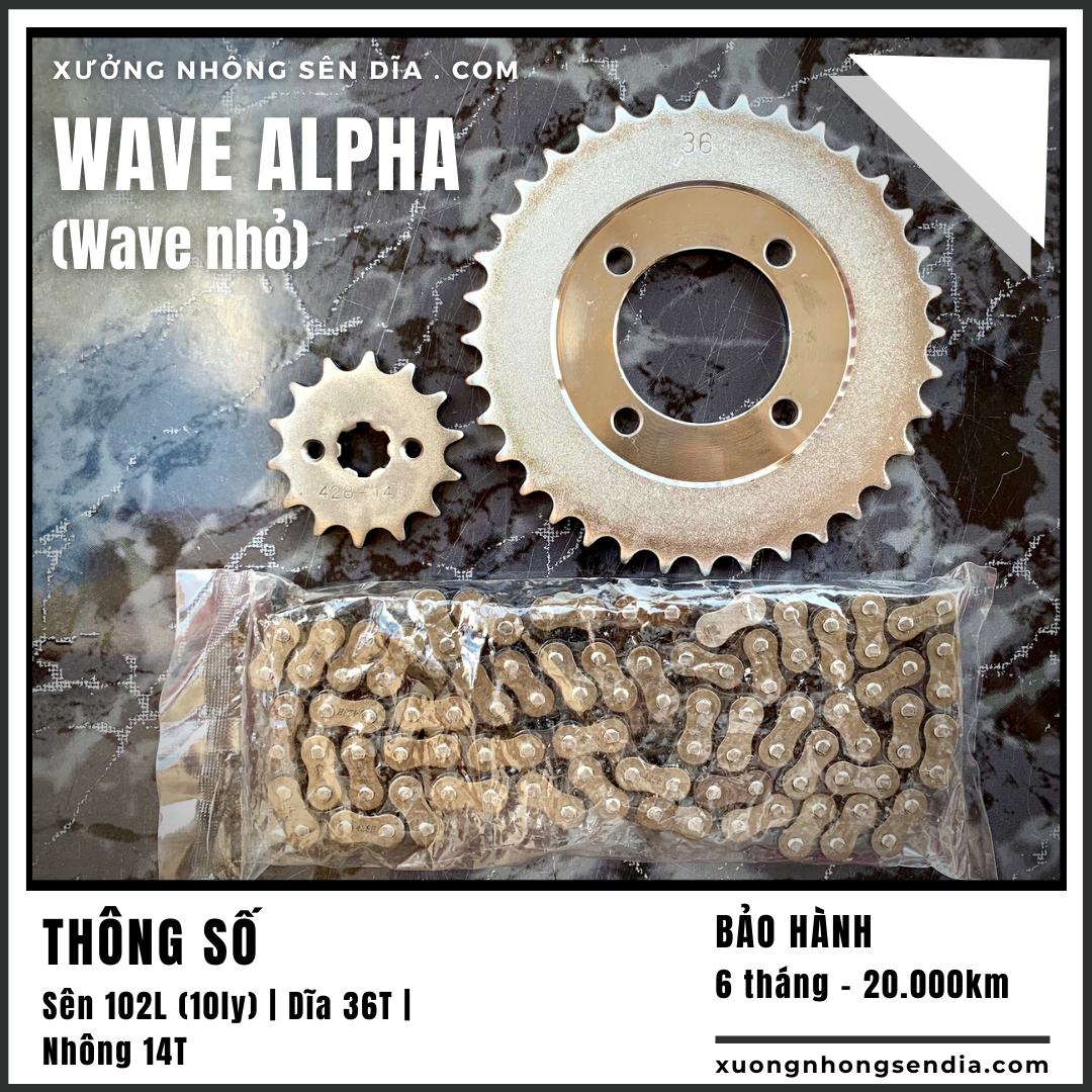 [FreeshipMAX] [HCM]NHÔNG SÊN DĨA WAVE ALPHA VÀNG (WAVE NHỎ)