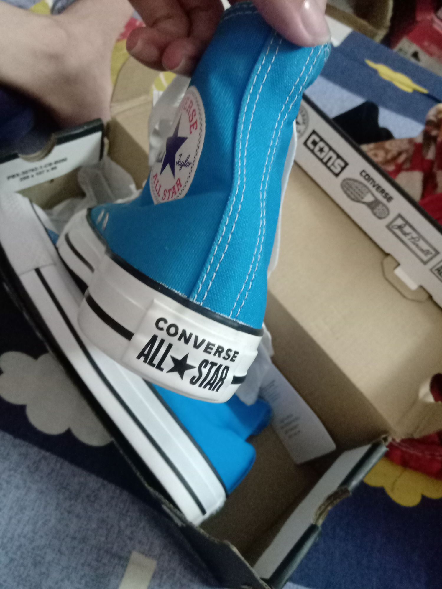 [HCM]giày converse classic vải xanh auth new
