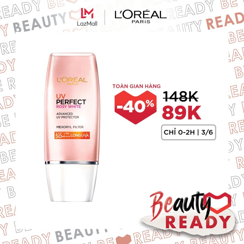 Kem chống nắng bảo vệ & dưỡng da trắng sáng tức thì LOréal UV Perfect Rosy/Instant White SPF50 PA ++++ 30ml giá rẻ
