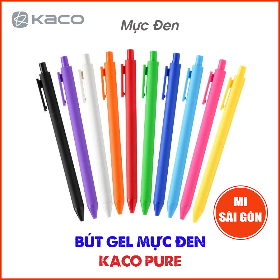 [Hỏa Tốc HCM] Bút Gel Mực Đen KACO PURE (1 Cây) - Ngòi 0.5mm