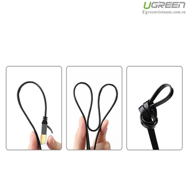 Cáp mạng đúc sẵn Cat7 dài 2m dẹt  Ugreen 11261 Cao cấp