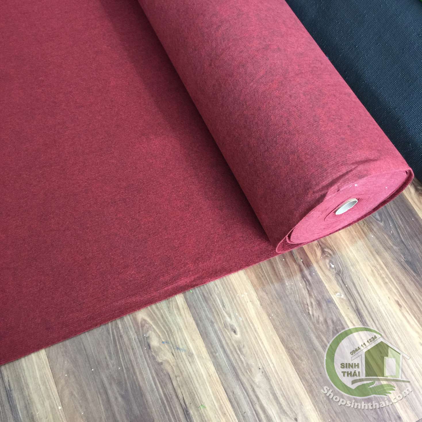 [HCM]Thảm nỉ trải sàn màu đỏ đô - 1m²