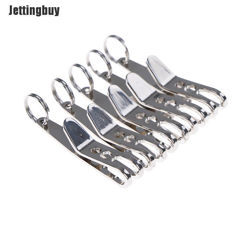 Jettingbuy 5pcs mini edc gear pocket suspension clip hanger tool key ring keychain