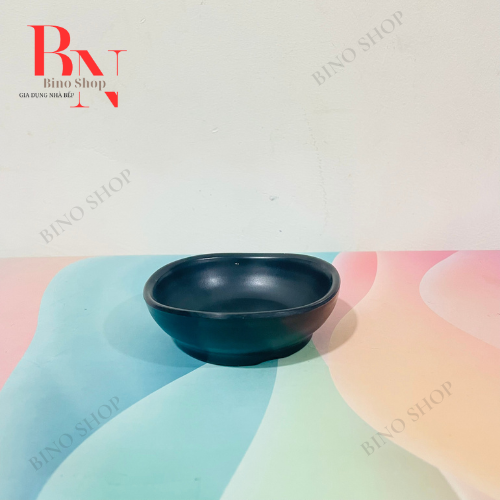 10 Chén Chấm Nhựa Melamine Nhám Đen