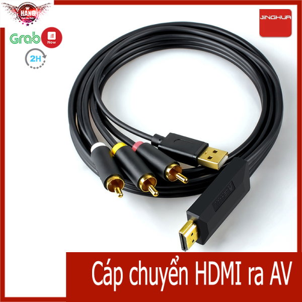 [HCM]Cáp chuyển HDMI ra AV 3RCA 1080p có chip chuyển đổi - Jinghua z131