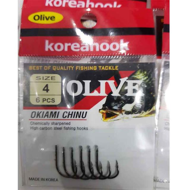 Lưỡi câu cá Chinu Olive Korea Hook