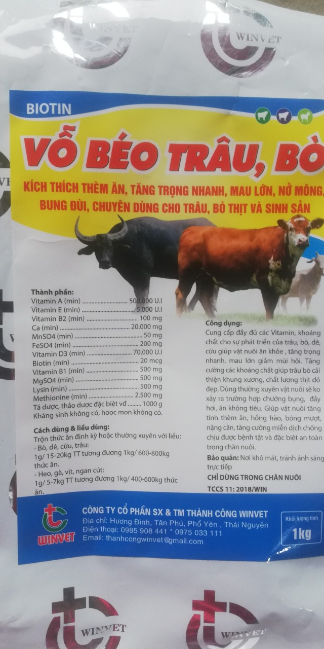 VỖ BÉO TRÂU, BÒ (1 KG/GÓI)
