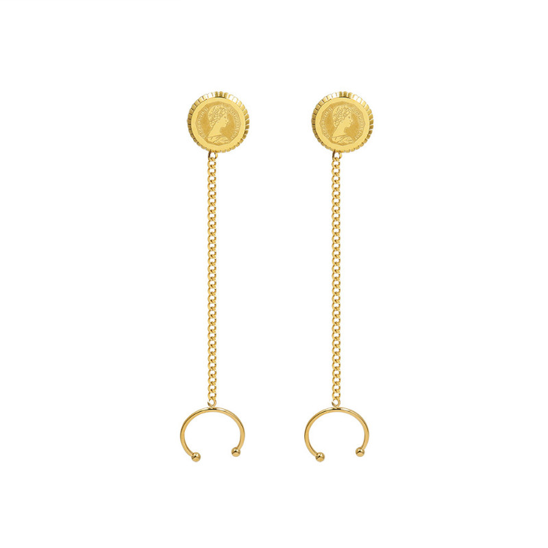 Bông Tai Kẹp Vành Titan Ko Han Rỉ TT 3782 - 1 Chiếc