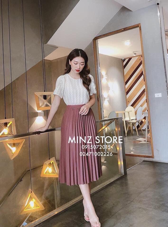 Chân váy xoè xếp ly