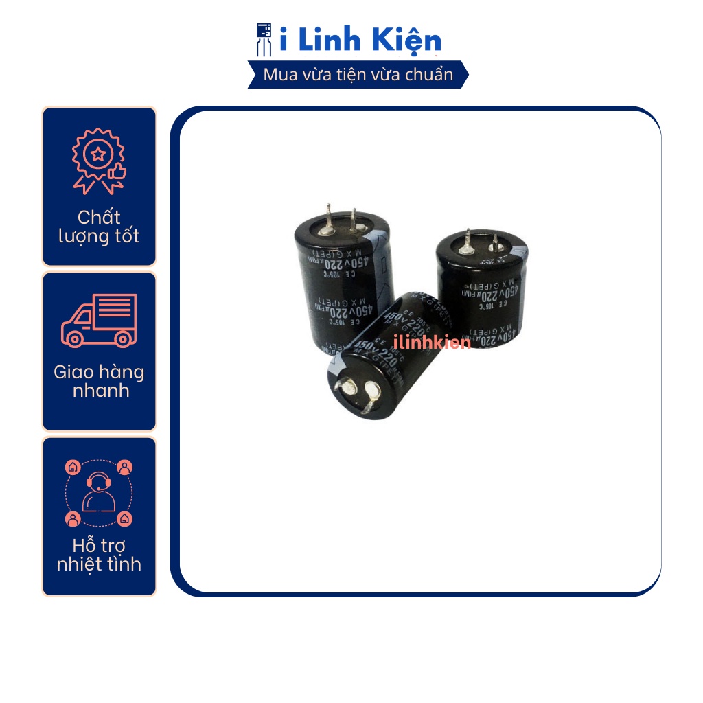 Tụ hóa 450v 47uf-680uf chân cứng