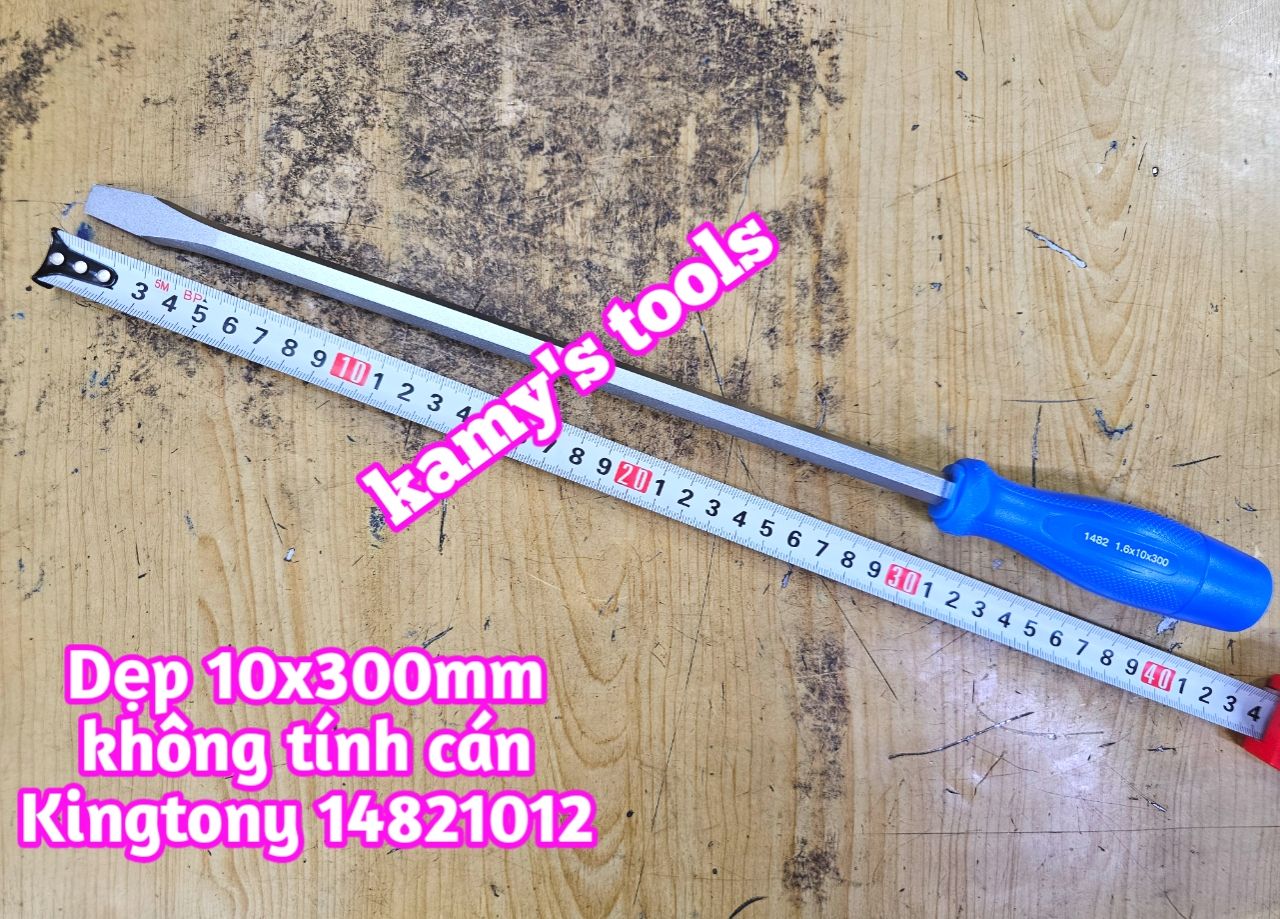 Tua vít đóng đầu bake dẹp 10x300mm kingtony 14810412 14821012 và 14x382mm giá bán 1 cây