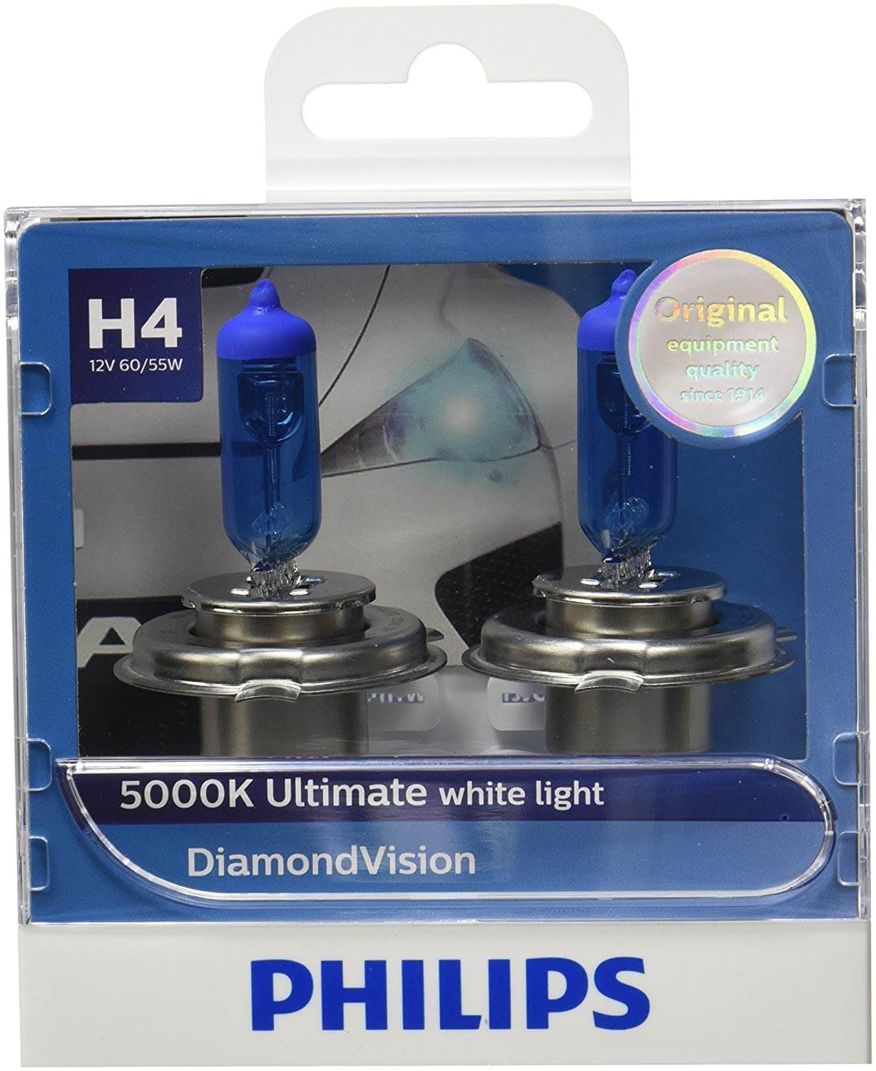 Philips halogen h4 12v 60/55w pgj19-2 s2 ánh sáng trắng độ sáng 5000k