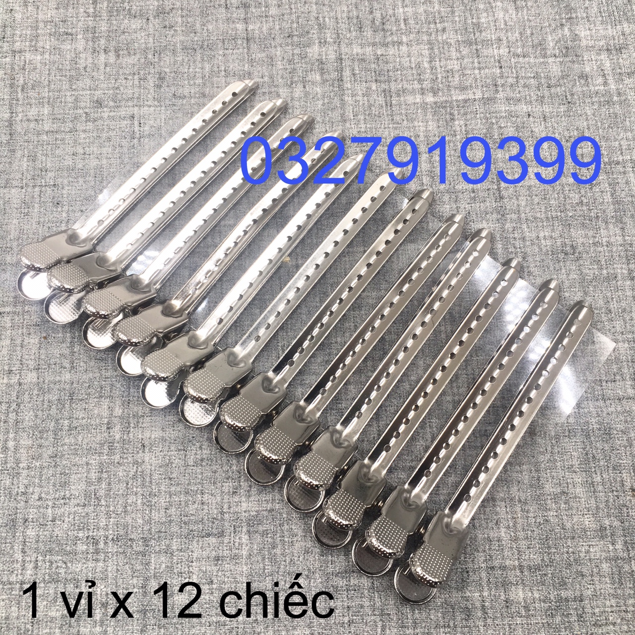 Kẹp tóc - kẹp mỏ vịt 1vỉ 12 chiếc ( kẹp sắt )