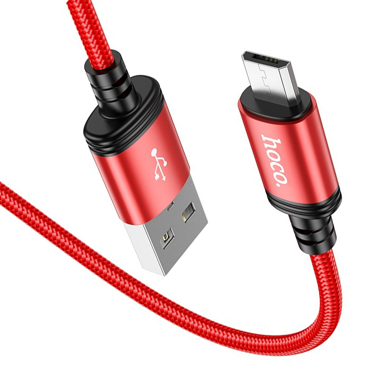 Cáp sạc 2.4A Hoco X89 Micro vải dù bện siêu bền dài 1M cho Android ( Đỏ )