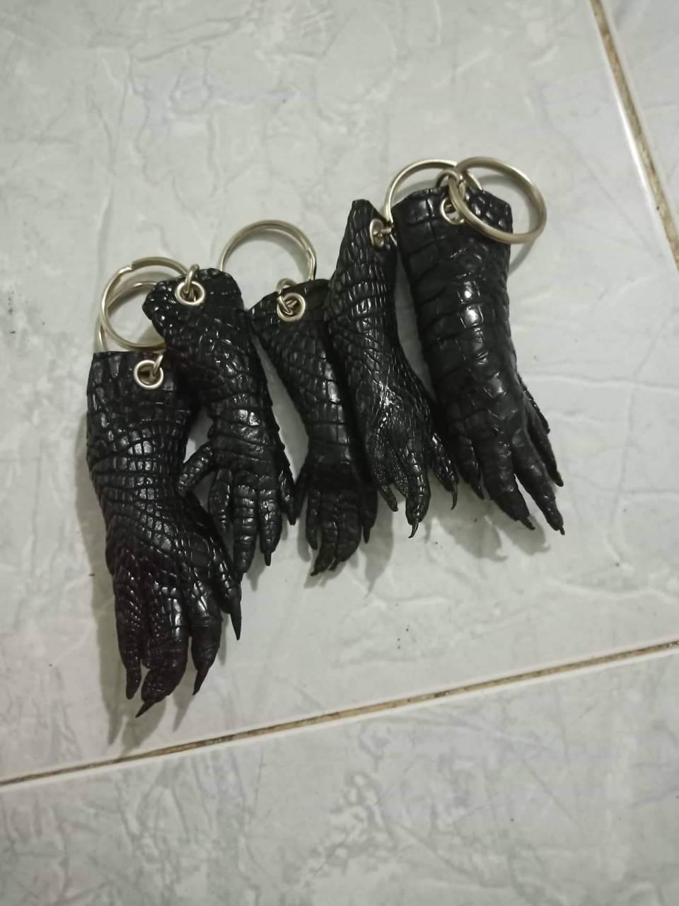 móc khóa tay cá  sấu thật