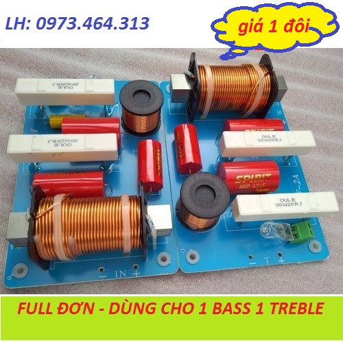 MẠCH PHÂN TẦN 2 LOA F2A - DÙNG CHO 1 BASS 1 TREBLE - GIÁ 1 ĐÔI