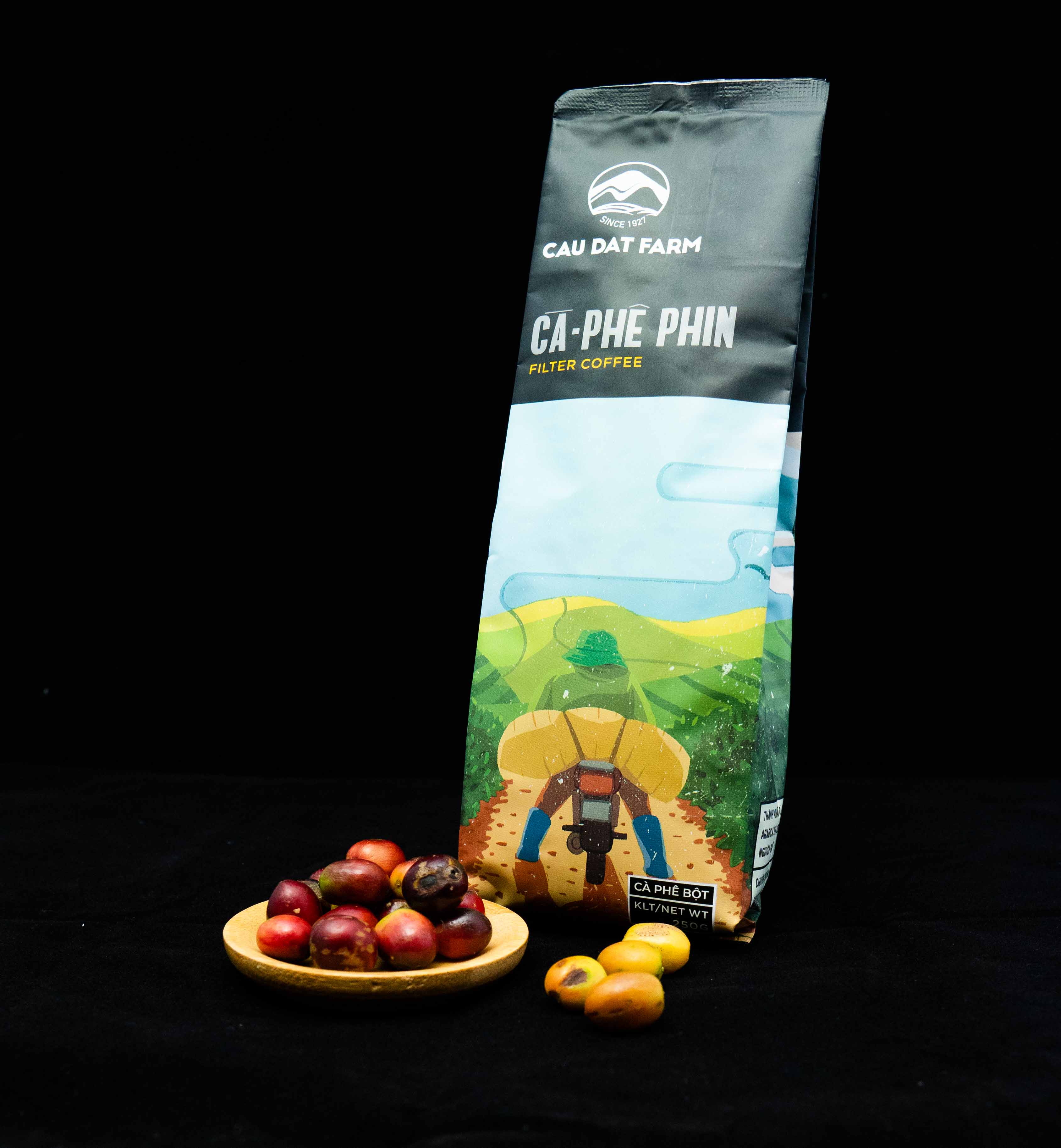 Cà Phê Phin Cầu Đất Farm 250gr (Dạng Bột)