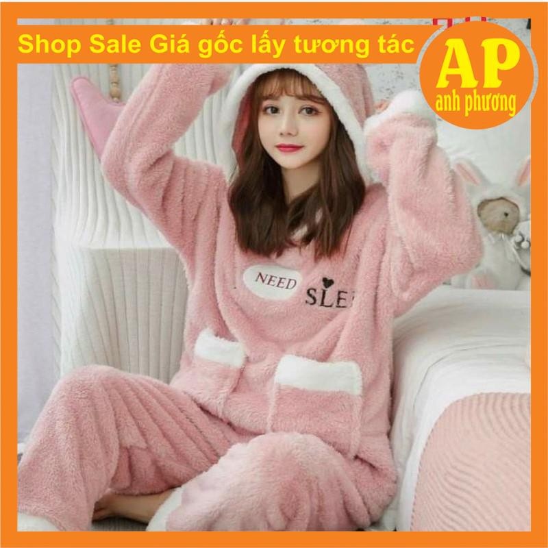 卍  bộ gấu lông thêu need sleepb có ảnh thật sp