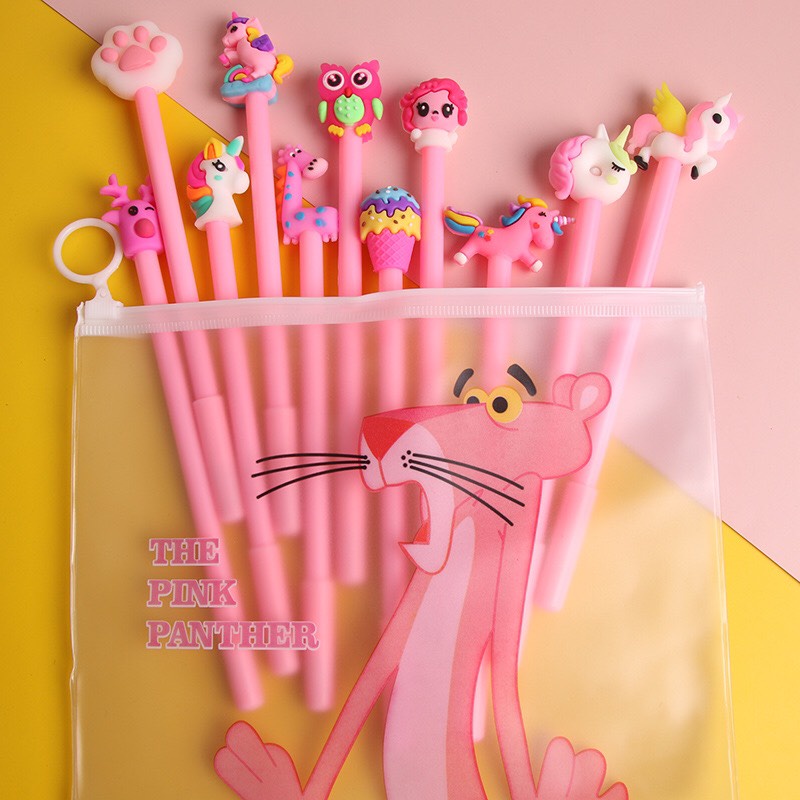 Túi Zip A5 đựng bút hình cáo hồng cute
