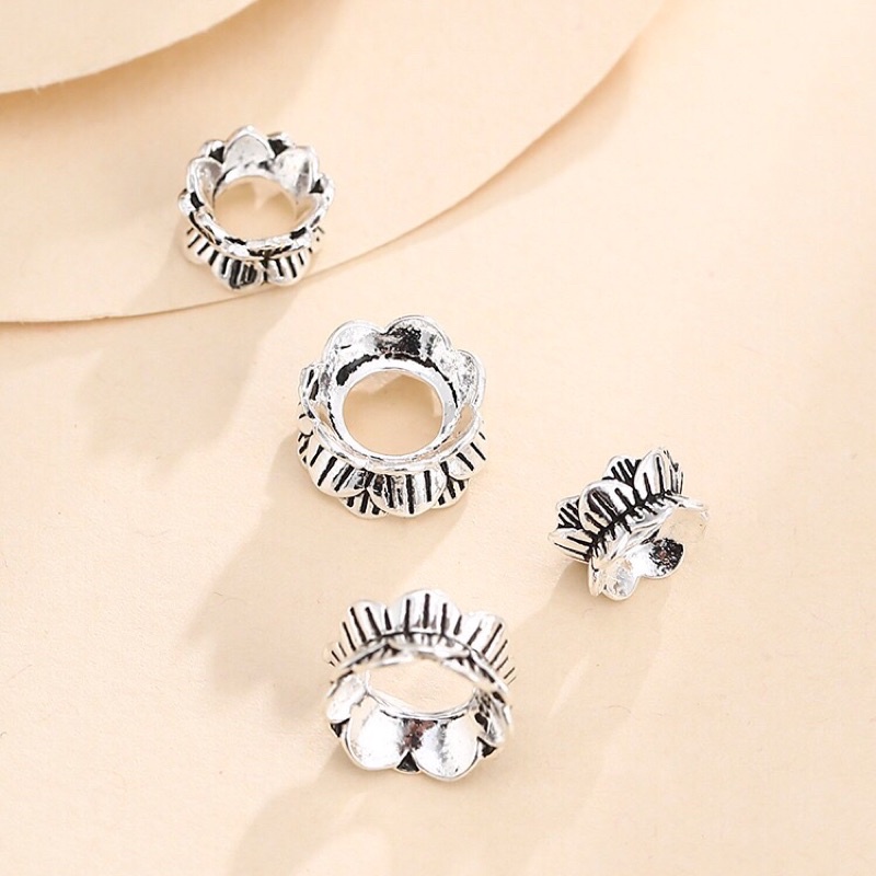 [S925] Charm bạc ốp đá hoa sen - MH328