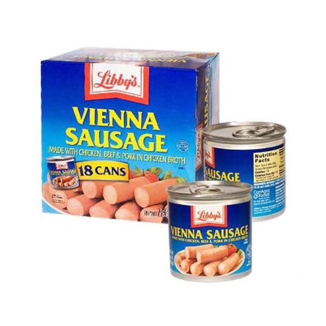 Thùng 18 hộp xúc xích đóng hộp libbys vienna sausage 130g - date 2025